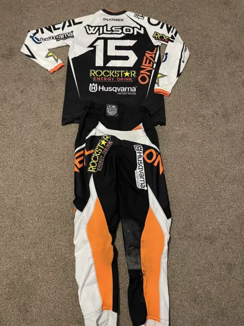 Dean Wilson factory rockstar husqvarna AMA motocross Kit Jersey And Pants