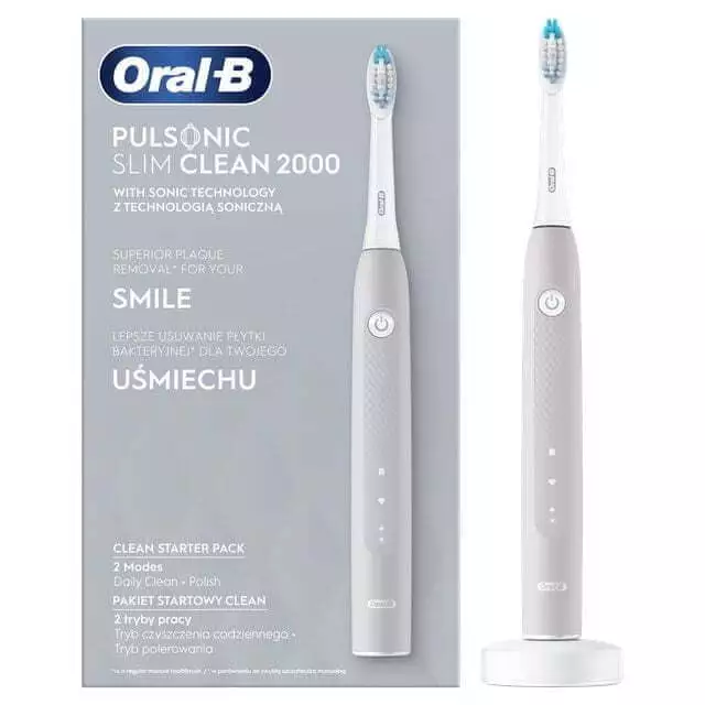 Oral-B Pulsonic Slim Clean 2000 Schallzahnbürste - Grau (ohne Aufsteckbürste)