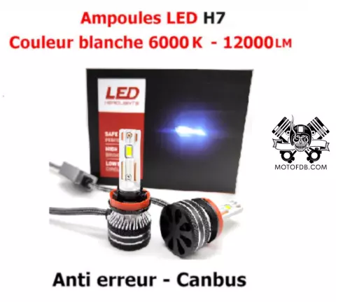 Kit Ampoules Q5 Canbus Led H7 280W 6000K - Éclairage Auto Et Moto Ultra Puissant