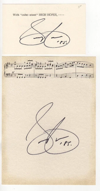 Lot 2 Sammy Cahn signed items - Oscar Winning Broadway Lyricist