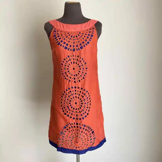 Anthropologie Kas New York sz S  embroidered shift mini dress