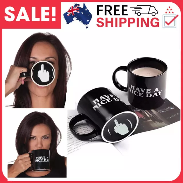 Ceramic Middle Finger Coffee Cups Personality Gifts Have A Nice Day Mug CUP