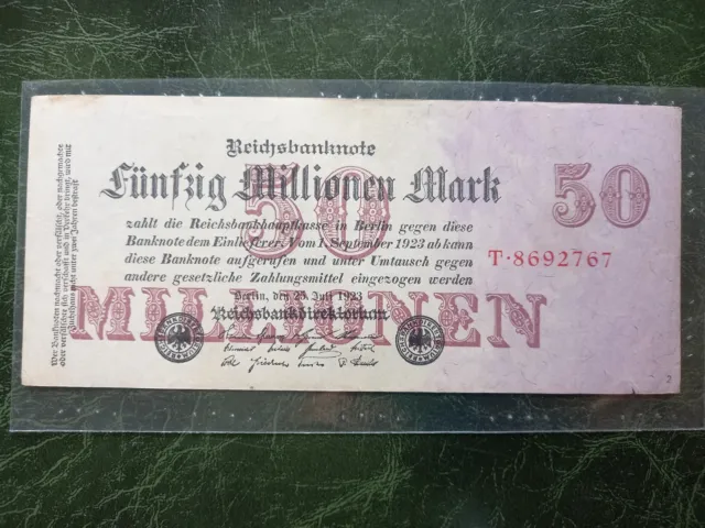 GERMANY  50 Million Mark Banknote  1923