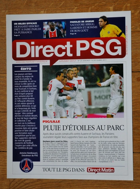 Match PSG vs Lille du 21/05/2011, Résumé, Stats, Compo, Chaînes TV