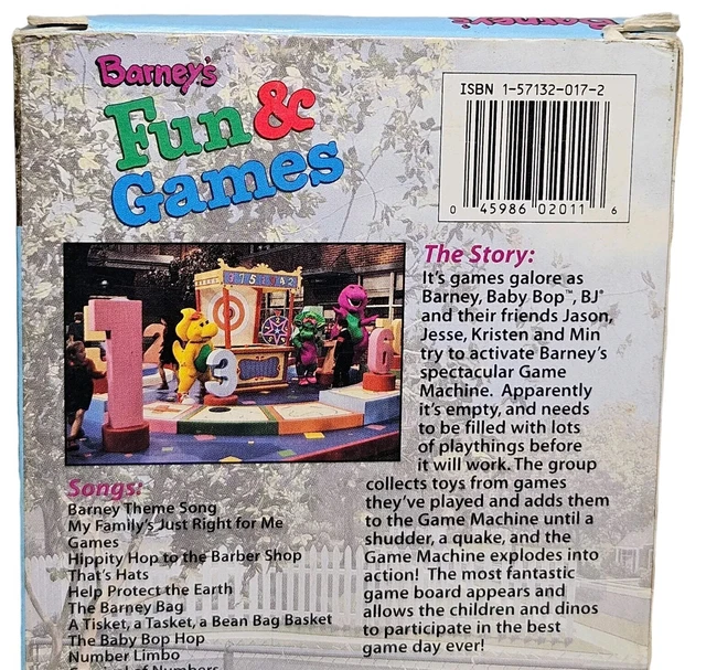 BARNEYS FUN GAMES VHS 1996 Classic Collection Barney Baby Bop BJ Kids ...