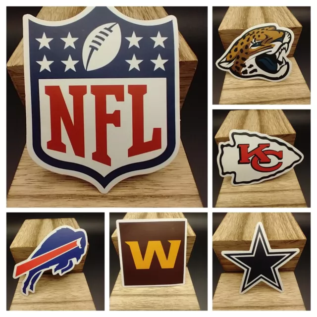 5 NFL Logo Football Decal Stickers Free shipping Choose your Team