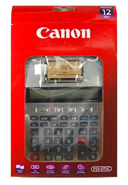 Canon 2303 C001aa druckender calcolatrice da tavolo P 23 DTSC II, Display LCD -