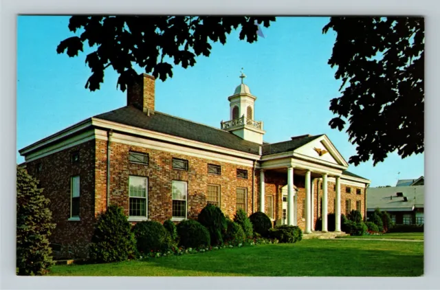 Ridgewood NJ-New Jersey, Ridgewood Library, Bergen County, Vintage Postcard