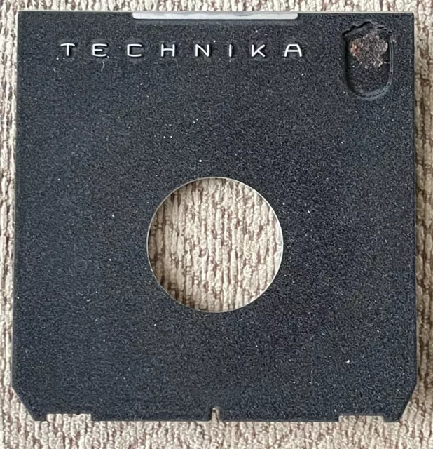 Placa de lentes genuina Linhof Technika con copal #0 orificio de desplazamiento insignia faltante con ger
