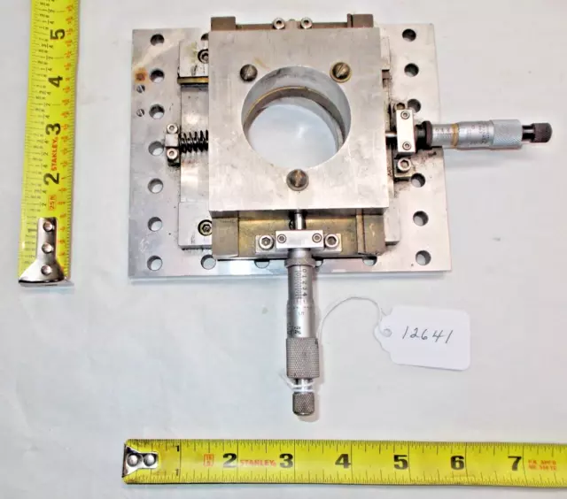 Machinists X & Y Centering Fixture, (2) Starrett Micrometers, Made by Toolmaker Machinists X & Y Centering Fixture, (2) Starrett Micrometers, Made by Toolmaker