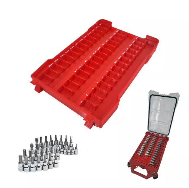 Milwaukee Packout LP Compact Compatible Husky 3/8"  Bit Socket Set Tray