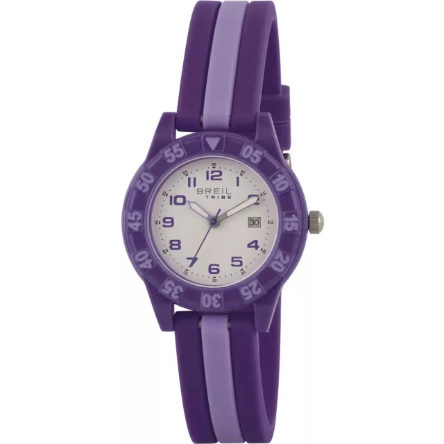 Orologio Junior BREIL Tribe TRICK EW0401 Silicone Viola Bianco Small 32mm FIV