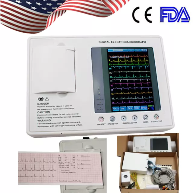 Carejoy-Medical 3-channel Electrocardiograph ECG EKG Machine+interpretation Set