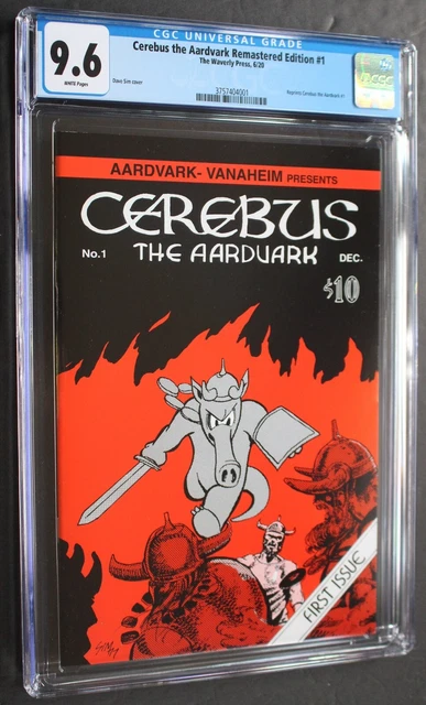 CEREBUS The AARDVARK #1 Reprint REMASTERED EDITION 2020 24 pgs Dave Sim CGC 9.6