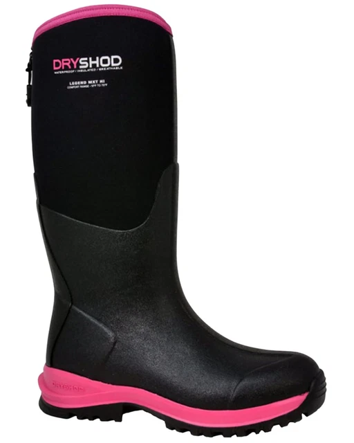 Dryshod Women's Legend MXT Rubber Boot - Soft Toe - LGX-WH-BKPN