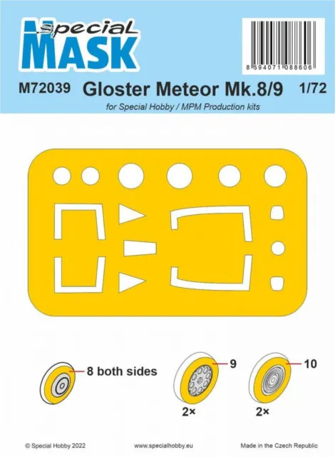 Special Hobby Mask Gloster Meteor Mk.8/9 for Special Hobby/MPM Kits 1:72 M72039