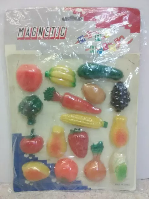 Vintage Vegetable Refrigerator Magnets Magnetic Memo Holders