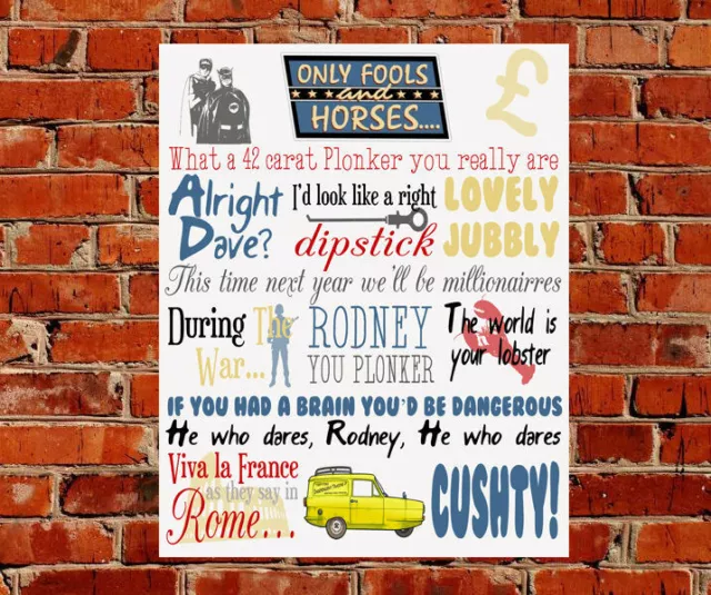 Only Fools and Horses TV Show Quotes METAL Birthday Gift Del Boy Rodney Grandad