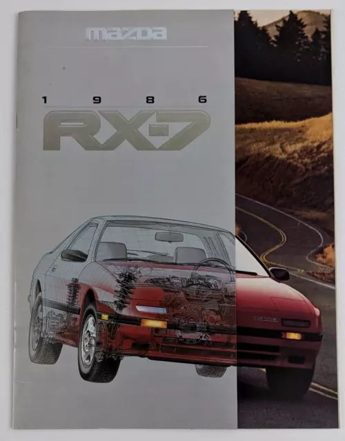 1986 Mazda RX-7 Sports Car Vintage Dealer Sales Catalog GXL Features Auto