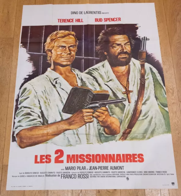 LES DEUX MISSIONNAIRES Affiche cinéma 120x160 BUD SPENCER, TERENCE HILL, ROSSI