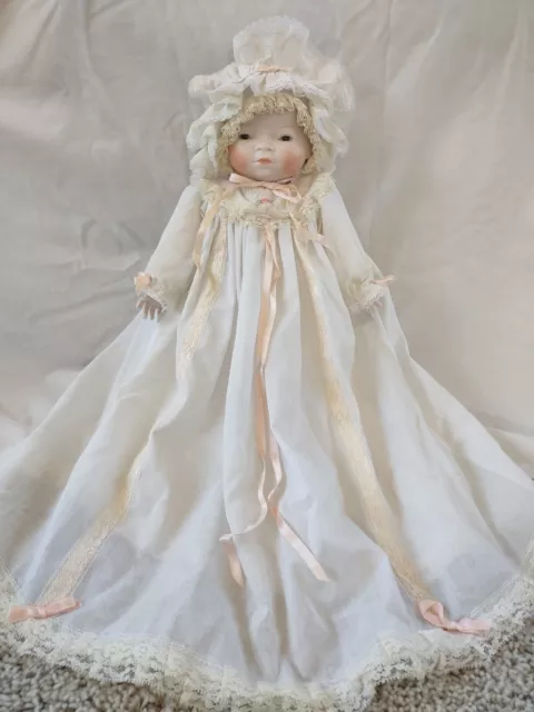 14” Bisque Bye-Lo Baby Doll Grace S. Putnam Christening Germany c.1920's Vintage