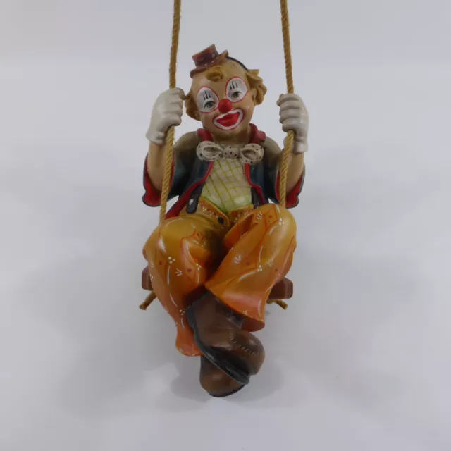Holzfigur Clown auf Schaukelbrett Holzschnitzerei Oberammergau 33 cm (114)