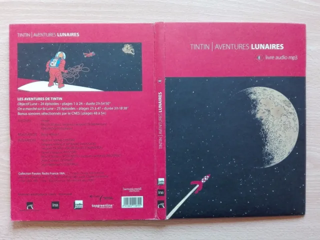 Tintin - “Aventures Lunaires’’. Book/Cd Audio Mp3.