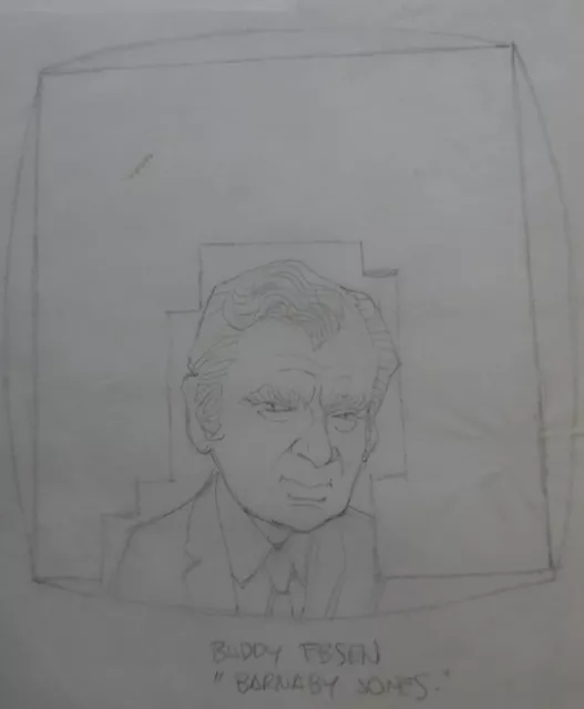 Al Kilgore Lápiz Dibujo Buddy Ebsen Barnaby Jones 70's TV Series AKd193