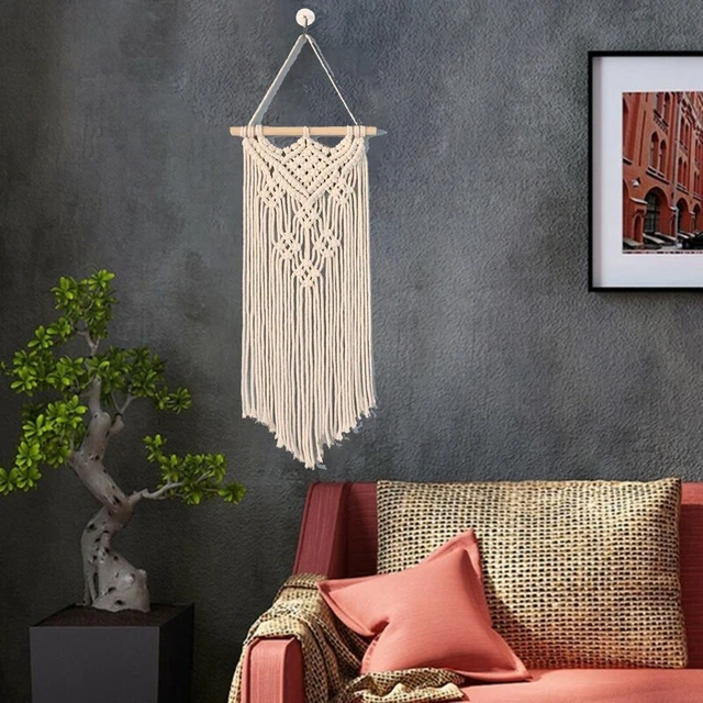 Arazzo 25 73 cm macramè arazzo tessuto a mano corda bohémien decorazione
