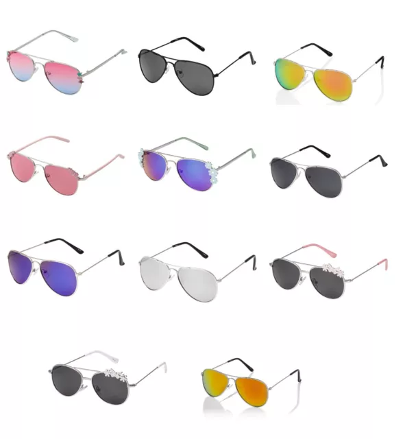 Childrens Kids Classic Pilot Style Sunglasses Girls Boys Glasses Shades UV400 UK