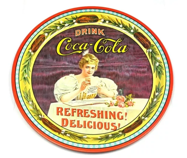 Coca-Cola Coke Blech Tablett USA Serviertablett Refreshing! Delicious! 1976