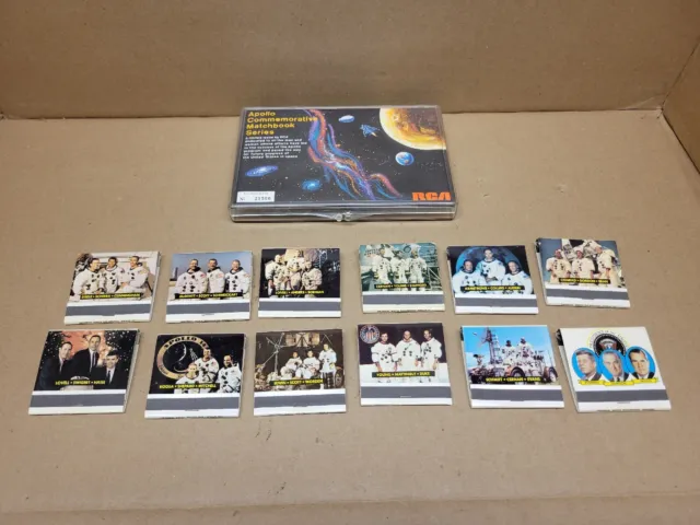 RCA Apollo Commemorative Matchbook Series Complete Set #21500 Apollo 7 - 17