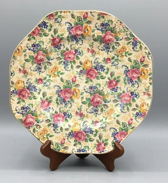 Vintage James Kent Ltd Salad Plate Great Britain Fenton Rosalynde Chintz