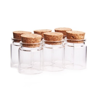 mini bottiglie di vetro da 15 ml Danmu Art con tappo in sughero 30 mm x 40 mm 