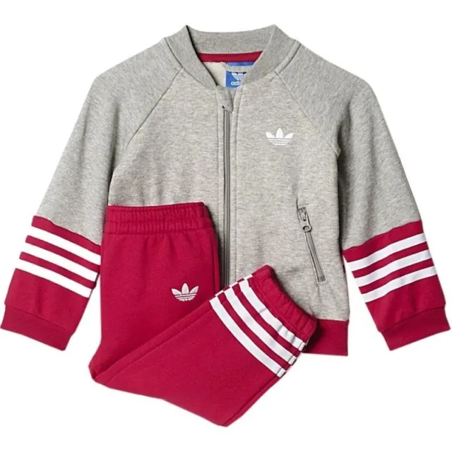 Adidas Originals Infant Girls Fleece Superstar Tracksuit Kids children Full Set