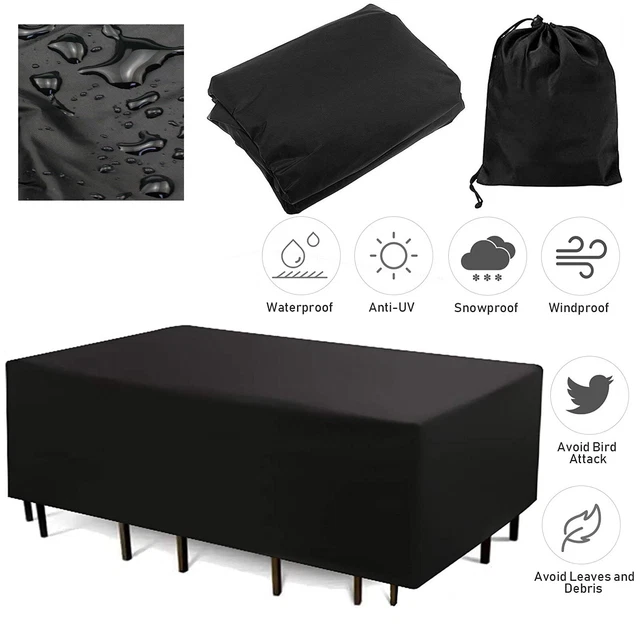 Duty Outdoor Waterproof Garden Patio Furniture Cover for Rattan Table Cube style