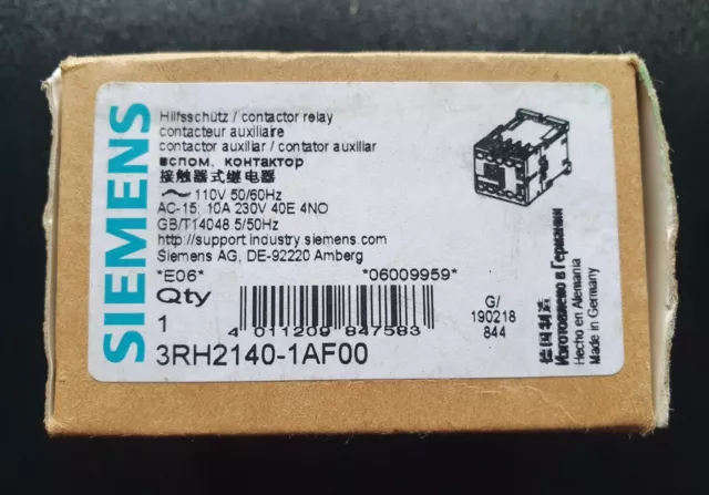 Siemens 3Rh2140-1Af00 / 3Rh21401Af00 (New In Box)