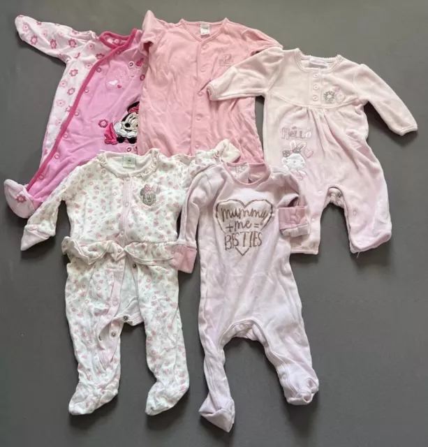 Pacchetto vestiti neonata bambina 0-3 mesi abiti prima taglia body 5 pezzi