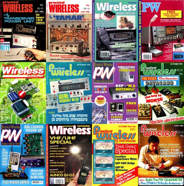 Practical Wireless Magazine's - 1980-1999 (DVD) *Extras* Radio Ham Electronics