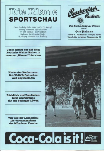 II Bl 91/92 Tsv 1860 Munich - Chemnitz FC, 31.08.1991