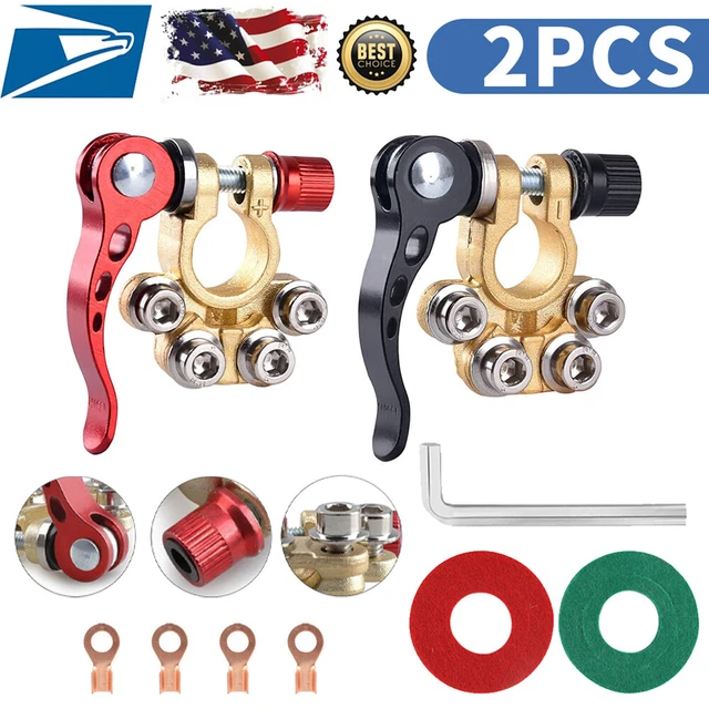 CAR BATTERY TERMINAL Stud Wire Connectors 4 Way Quick Release Tinned