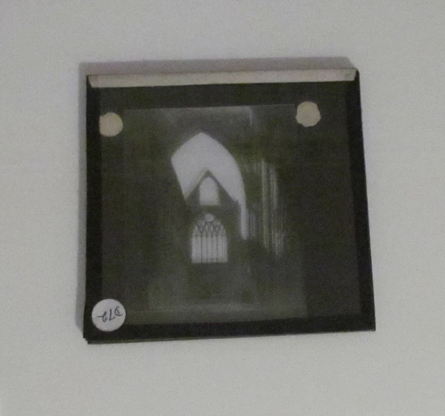 Glass Magic Lantern Slide GROUP IN TINTERN ABBEY C1910 OLD PHOTO WALES 2