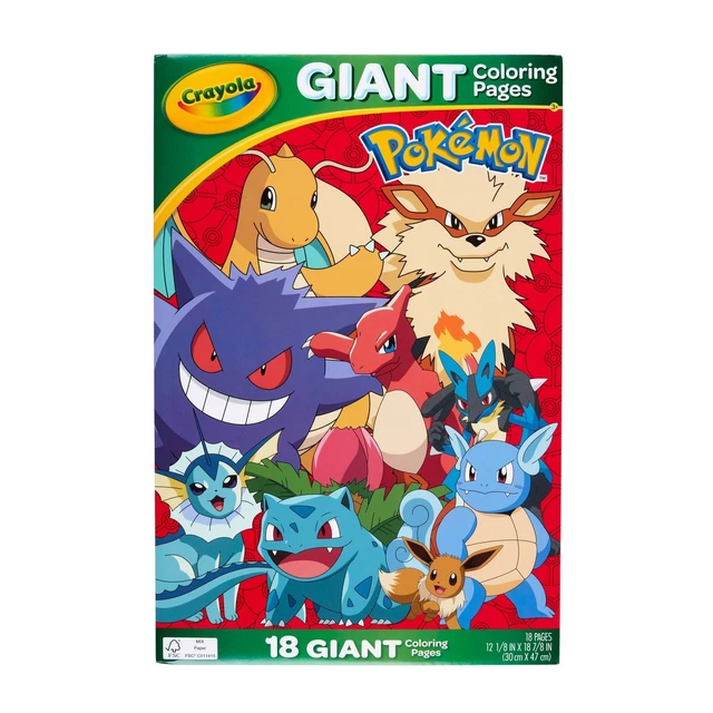 CRAYOLA POKEMON GIANT Coloring Pages $10.99 - PicClick