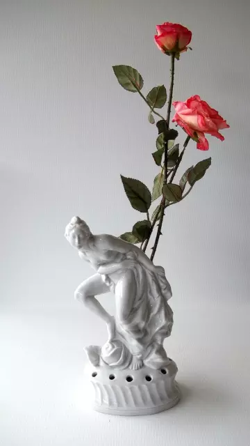 Vintage Art Deco "Porcelain Lady" Boudoir Flower Holder 1930s