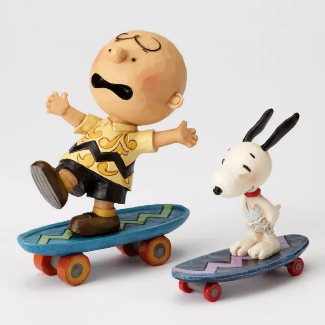 Jim Shore Peanuts Skateboarding Buddies 4054080 NEU ungeöffnet