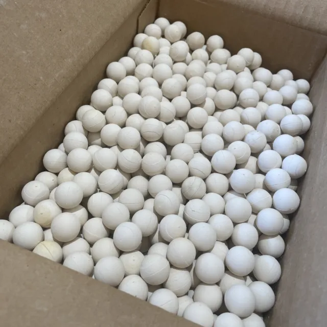 (Box of 1000) 5/8” Dia. Rubber Ball, Sieve Cleaners, White (LW)