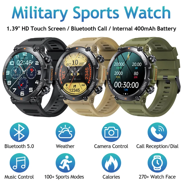 SMAEL Orologio Militare Uomo Digitale LED – Impermeabile 50m, Tattico Sportivo, Verde Chiaro 8072 - 5
