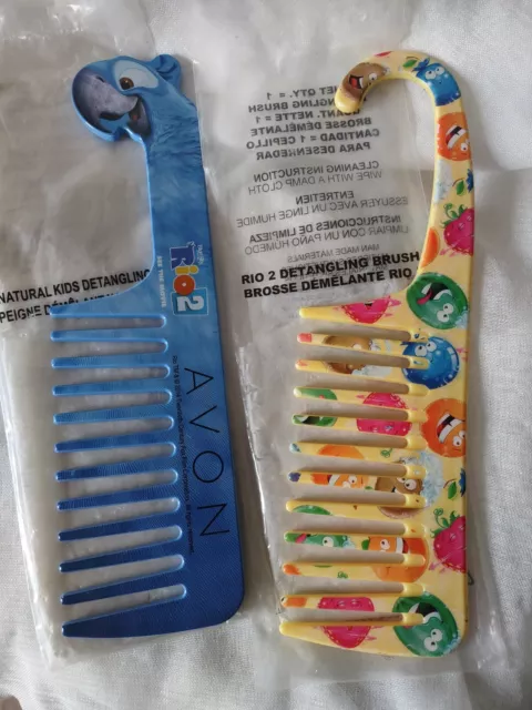 Avon Detangling Combs, Yellow Naturals Kids, Blue Rio 2 kids, New
