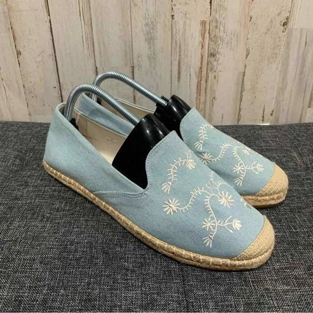 Cushion Walk By Avon Blue Embroidered Espadrilles