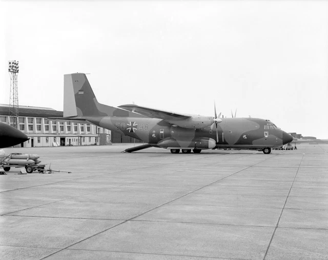 LTG61, WGAF, Transall C-160, 50+98 at RAF Leuchars - x2 Large B&W Negs
